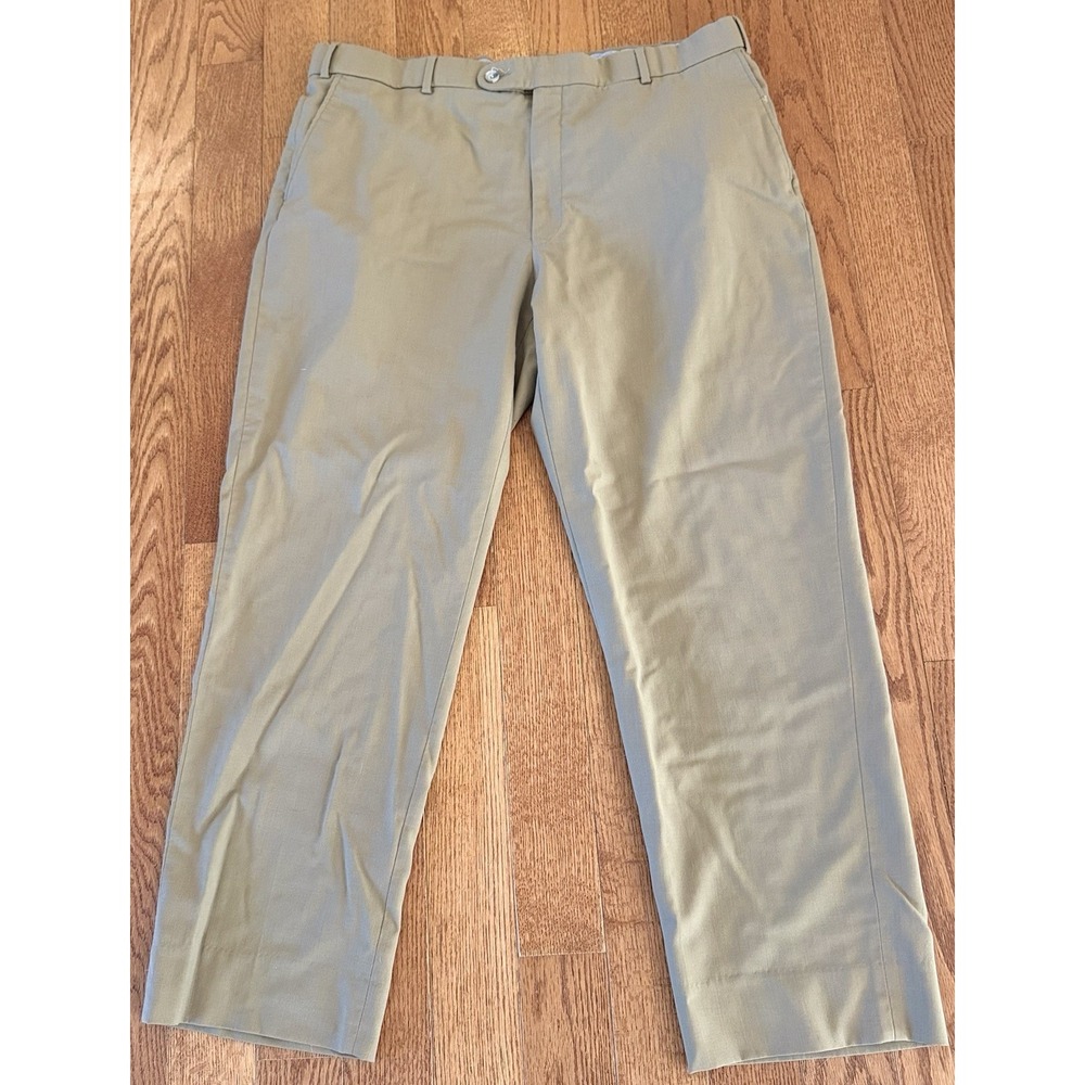 Ballin Pants Mens 38x29 Brown Comfort EZE Flat Dress Trousers Super 120's Wool